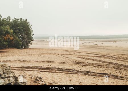 Désert de Bledow (pustynia bledowska) Le plus grand désert de sable de la région de Silésie en Pologne Banque D'Images