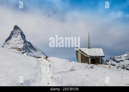 Paysage vue panoramique sur le mont Cervin, à Zermatt, en Suisse Banque D'Images