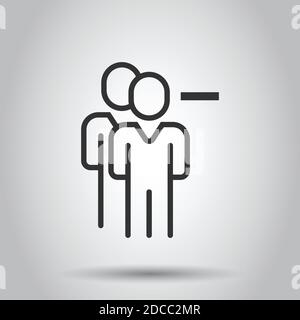 Personnes avec signe moins dans le style. Vector illustration collection personnel sur blanc fond isolé. Concept d'entreprise humaine. Illustration de Vecteur