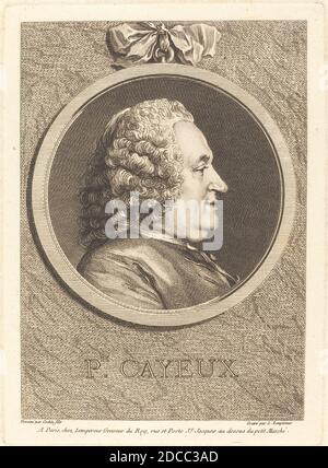 Louis-Simon Lempereur, (artiste), français, 1728 - 1807, Charles-Nicolas Cochin II, (artiste après), français, 1715 - 1790, Philippe Cayeux, gravure sur le papier déposé, plaque: 18.9 x 13.6 cm (7 7/16 x 5 3/8 po), feuille: 24.4 x 18 cm (9 5/8 x 7 1/16 po Banque D'Images