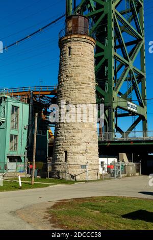 Le phare du canal de Burlington construit en 1832. Canal Burlington à Hamilton Ontario Canada. Banque D'Images