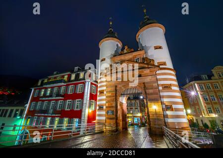 Vue panoramique sur la vieille ville de Heidelberg Banque D'Images