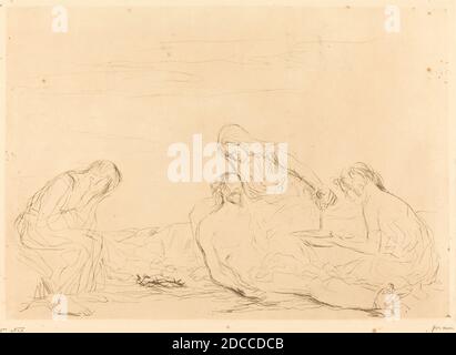 Jean-Louis Forain, (artiste), français, 1852 - 1931, Pietà (troisième plaque), 1910, gravure Banque D'Images