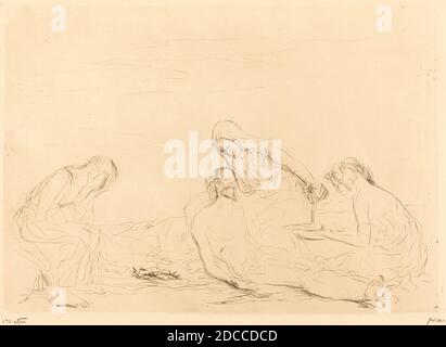 Jean-Louis Forain, (artiste), français, 1852 - 1931, Pietà (troisième plaque), 1910, gravure Banque D'Images