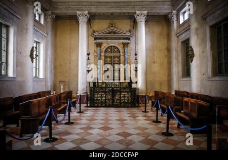 Sabbioneta: Museo Ebraico. Sinagoga appatenente alla comunità ebraica di Mantova Banque D'Images