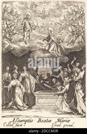 Jacques Callot, (artiste), français, 1592 - 1635, l'Assomption de la Vierge, la vie de la Vierge, (série), en 1630 ou après, gravure Banque D'Images