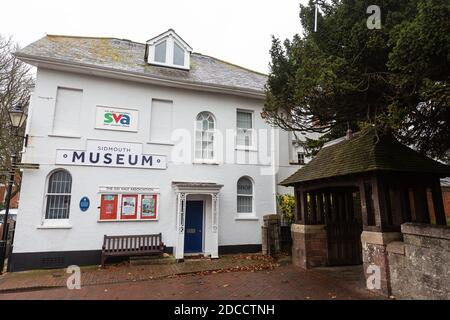 Vue sur le musée Sidmouth à Sidmouth, Devon, Royaume-Uni. Banque D'Images