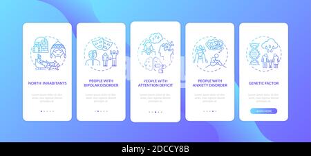 ÉCRAN DE la page d'application mobile d'intégration DES GROUPES de risques SAD avec des concepts Illustration de Vecteur