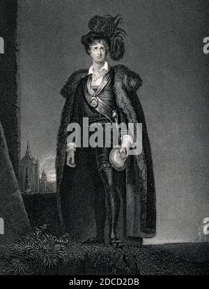 John Philip Kemble comme Hamlet, fin 18e C Banque D'Images