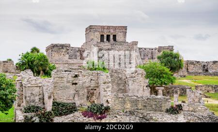 Ruines de Tulum, Riviera Maya Mexixo. Banque D'Images