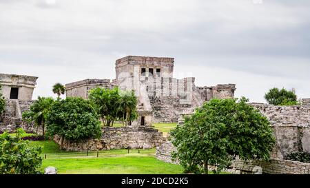 Ruines de Tulum, Riviera Maya Mexixo. Banque D'Images