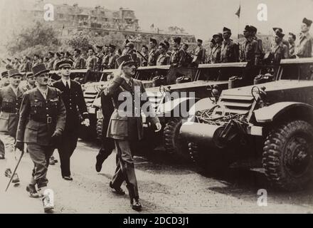 Le général Charles de Gaulle et le maréchal Leclerc, 1944 Banque D'Images