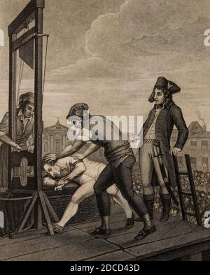 Exécution de Maximilien Robespierre, 1794 Banque D'Images