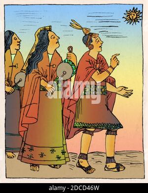 Fête de l'Inka; le quatrième mois, avril Banque D'Images