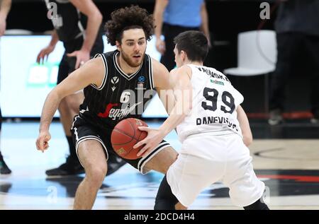 Segafredo Arena, Bologna, Italie, 20 Nov 2020, Alessandro Pajola de Virtus Segafredo Bologna pendant Virtus Bologna vs Lietkabelis, Basketball Eurocup Championship - photo Michele Nucci / LM crédit: Ettore Griffoni / Alamy Live News Banque D'Images