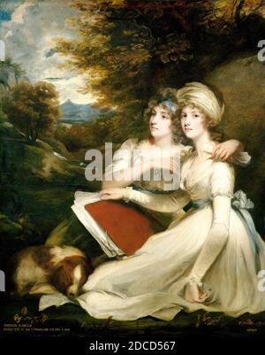 John Hoppner, (artiste), British, 1758 - 1810, The Frankland Sisters, 1795, huile sur toile, total: 155 x 125 cm (61 x 49 3/16 po), encadré: 182.2 x 151.8 cm (71 3/4 x 59 3/4 po Banque D'Images