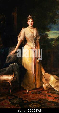 Friedrich August von Kaulbach - Portrait d'Alexandra Feodorovna, âgée de 18 ans. Banque D'Images