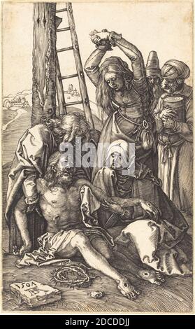 Albrecht Dürer, (artiste), allemand, 1471 - 1528, la Lamentation, la passion gravée, (série), 1507, gravure Banque D'Images