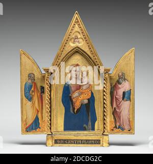 Nardo di Cione, (artiste), Florentine, actif de c. 1340; mort le 1365/1366, Saint-Pierre, c. 1360, température sur panneau, surface peinte : 45.1 × 12.5 cm (17 3/4 × 4 15/16 po), hors tout : 49 × 16.9 × 1.8 cm (19 5/16 × 6 5/8 × 11/16 po Banque D'Images