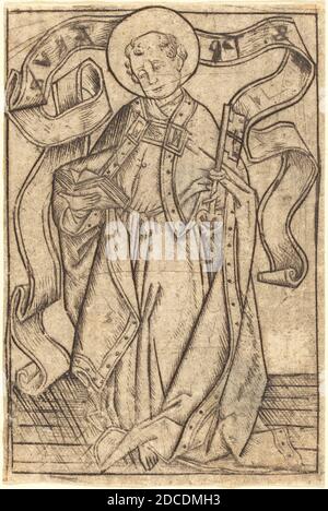 Israhel van Meckenem, (artiste), allemand, c. 1445 - 1503, Saint-Pierre, ch. 1465, gravure Banque D'Images