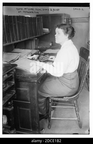 Kath. McGirr, sourds, muets et aveugles de typewriter Banque D'Images