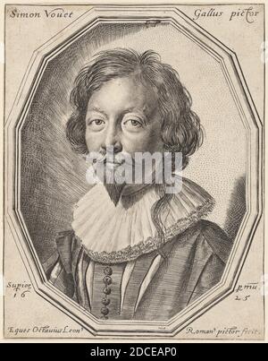 Ottavio Leoni, (artiste), Roman, c. 1578 - 1630, Simon Vouet, 1625, gravure Banque D'Images