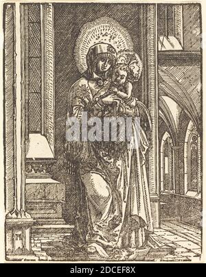 Albrecht Altdorfer, (artiste), allemand, 1480 ou avant - 1538, Vierge à l'enfant dans une église, c. 1519, coupe de bois Banque D'Images