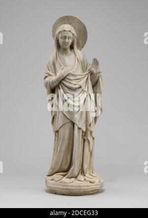 Vénitienne du XIVe siècle, (sculpteur), Vierge de l'Annonciation, c. 1340, marbre, hors tout : 61.3 x 21.3 x 15.3 cm (24 1/8 x 8 3/8 x 6 po Banque D'Images