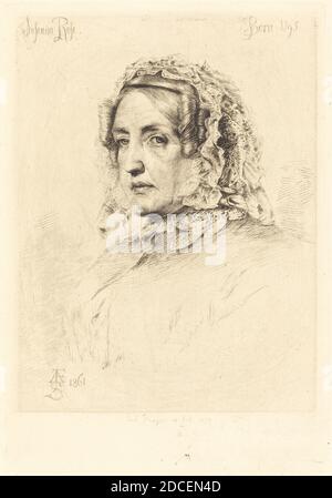 Paul Adolphe Rajon, (artiste), français, 1842/1843 - 1888, Suzanna Rose, 1875, gravure et point sec Banque D'Images