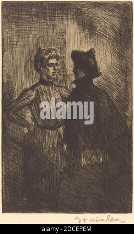 Théophile Alexandre Steinlen, (artiste), Suisse, 1859 - 1923, The Encounter (Recontre), 1902, gravure (cuivre Banque D'Images