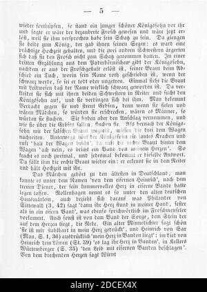 Kinder und Hausmärchen (Grimm) 1856 III 005. Banque D'Images