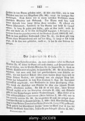 Kinder und Hausmärchen (Grimm) 1856 III 145. Banque D'Images