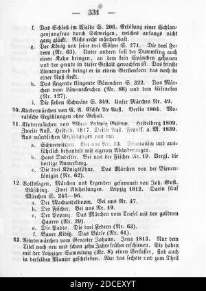 Kinder und Hausmärchen (Grimm) 1856 III 331. Banque D'Images