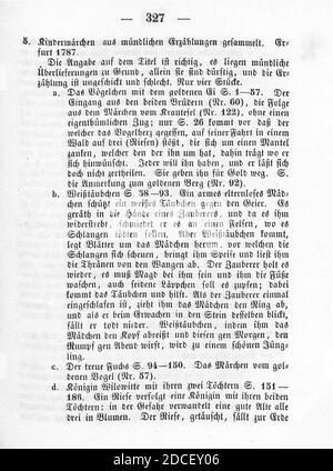 Kinder und Hausmärchen (Grimm) 1856 III 327. Banque D'Images