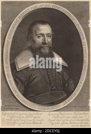 Jonas Suyderhoff, (artiste), Néerlandais, c. 1613 - 1686, David Baudringien, (artiste d'après), Néerlandais, c. 1581 - 1650 ou après, Constantijn l'Empereur, gravure Banque D'Images