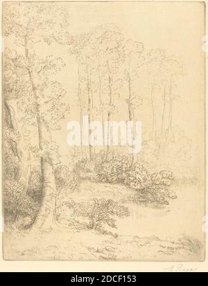 Alphonse Legros, (artiste), Français, 1837 - 1911, bord de l'eau (au bord de l'eau), gravure Banque D'Images