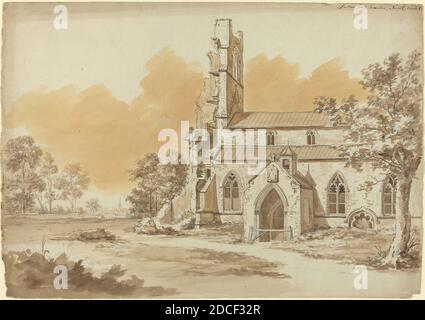 Hendrik Frans de Cort, (artiste), Flamand, 1742 - 1810, Fauldon, South Greenhoe, Norfolk, probablement 1794, lavage graphite et brun sur papier ponté, total (approximatif): 34.5 x 49.3 cm (13 9/16 x 19 7/16 po Banque D'Images