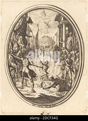 Jacques Callot, (artiste), français, 1592 - 1635, le martyre de Saint-Laurent, gravure Banque D'Images