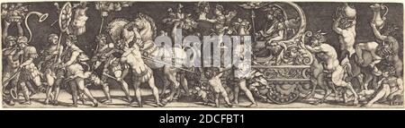 Master IB, (artiste), allemand, actif c. 1523/1530, le Triumph de Bacchus, 1528, gravure Banque D'Images