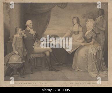 Edward Savage, (artiste), américain, 1761 - 1817, The Washington Family, 1798, gravure, image: 47.94 x 62.39 cm (18 7/8 x 24 9/16 po.), feuille: 53.02 x 69.06 cm (20 7/8 x 27 3/16 po Banque D'Images