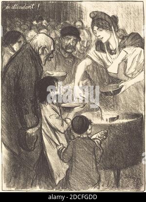 Théophile Alexandre Steinlen, (artiste), Suisse, 1859 - 1923, en attente, 1895, lithographie Banque D'Images