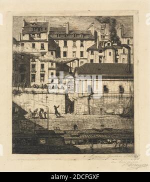 Charles Meryon, (artiste), Français, 1821 - 1868, la morgue, Paris (morgue), 1854, gravure Banque D'Images