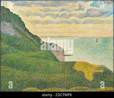 Georges Seurat, (artiste), Français, 1859 - 1891, Paysage maritime à Port-en-Bessin, Normandie, 1888, huile sur toile, total: 65.1 x 80.9 cm (25 5/8 x 31 7/8 po.), encadré: 89.9 x 106 x 10.2 cm (35 3/8 x 41 3/4 x 4 po Banque D'Images