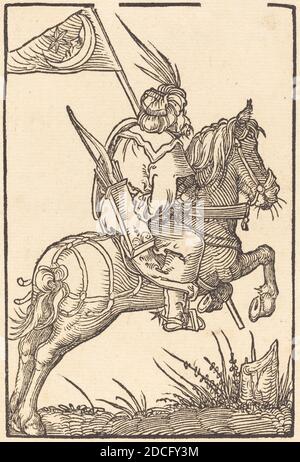 Hans Springinklee, (artiste), allemand, actif 1512/1522, UN Horseman turc, coupe de bois Banque D'Images