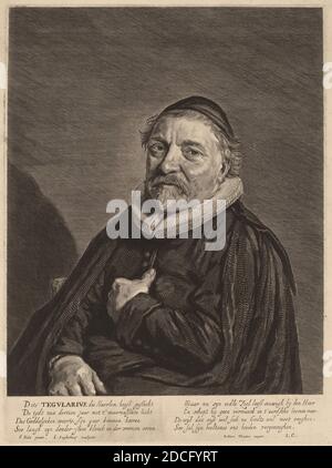 Jonas Suyderhoff, (artiste), Néerlandais, c. 1613 - 1686, Frans Hals, (artiste d'après), Néerlandais, c. 1582/1583 - 1666, Adriaen Tegularius, gravure Banque D'Images