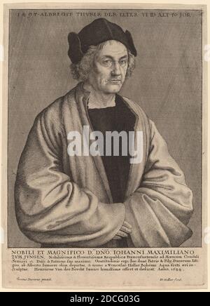 Venceslaus Hollar, (artiste), Bohemian, 1607 - 1677, Albrecht Dürer, (artiste d'après), allemand, 1471 - 1528, Père d'Albrecht Durer, 1644, gravure Banque D'Images