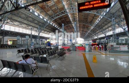 Stasiun Tanjung Priok, gare ferroviaire, bâtiment du patrimoine à Jakarta, Indonésie Banque D'Images