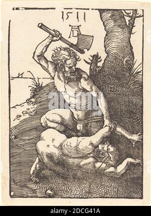 Albrecht Dürer, (artiste), allemand, 1471 - 1528, Caïn Killing Abel, 1511, coupe de bois Banque D'Images