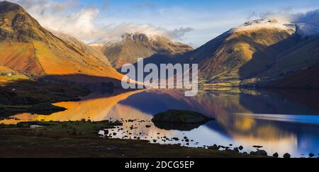 Yewbarrow, Great Gable & Lingmell de Wastwater (Wast Water), Lake District, Royaume-Uni Banque D'Images