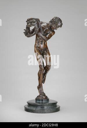 Sir Alfred Gilbert, (artiste), British, 1854 - 1934, Comedy and Tragedy: 'sic Vita', modèle 1891-1892, probablement 1902/1905, bronze, combinaison (avec base en marbre): 34.6 x 15.6 x 13.7 cm (13 5/8 x 6 1/8 x 5 3/8 po), ensemble (base en marbre): 5.1 x 15.3 cm (2 x 6 po.), hors tout (sans base en marbre attachée) : 34.5 x 15.6 x 13.7 cm (13 9/16 x 6 1/8 x 5 3/8 po Banque D'Images